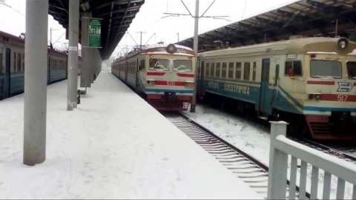 Киевская городская электричка весь маршрут(вид СПРАВА)/Kiev city train the entire route (right view