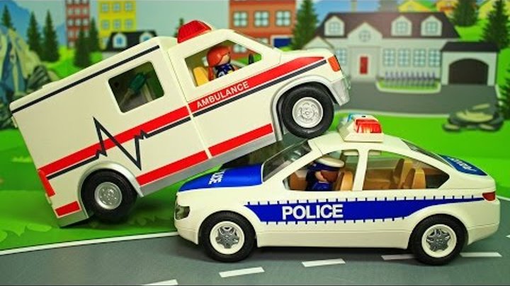 Мультик - Скорая помощь Полицейская машина Пожарная машина у видео для детей Кто важнее! Мультфильмы