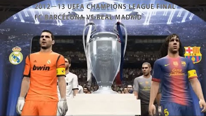 PES 2013 UEFA Champions League Final (FC Barcelona vs Real Madrid Gameplay)