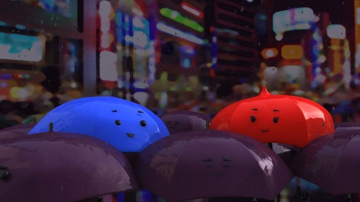 ★ Синий зонтик _ The Blue Umbrella (2013)