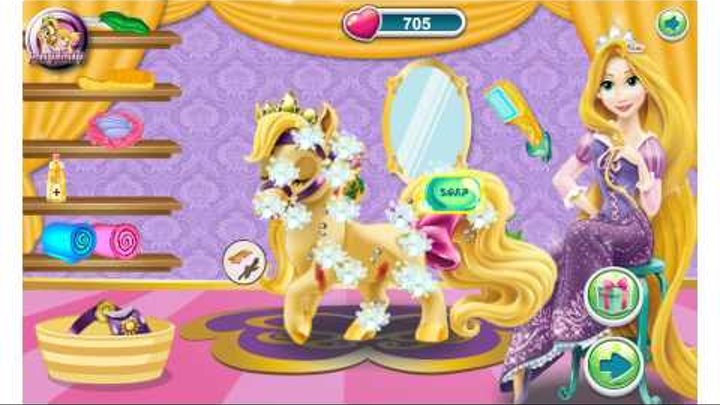 Рапунцель Игры—Красивая Дисней Принцесса Рапунцель Пони—Онлайн Видео Игры Для Девочек 2015 Мультик