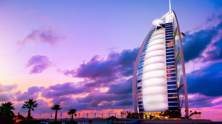 Арабская башня - семизвездочный отель в Дубай, ОАЭ. Чудеса инженерии Бурдж-эль-Араб