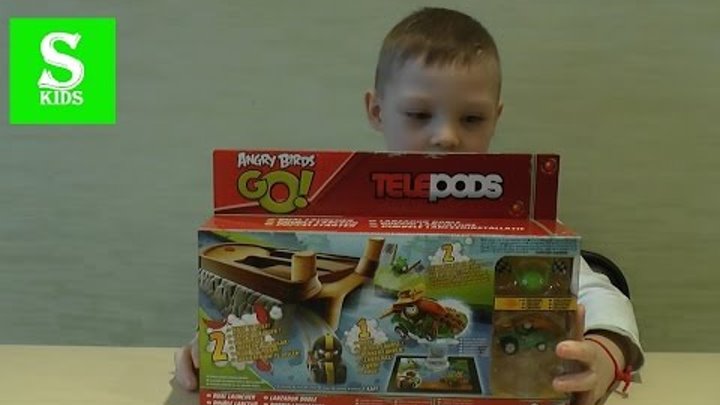 Игрушки Энгри Бёрдс Гоу Телеподс на русском языке. Angry Birds Go Telepods Toys! Sasha Kids