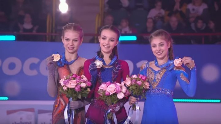 Церемония награждения. Чемпионат России по фигурному катанию 2019