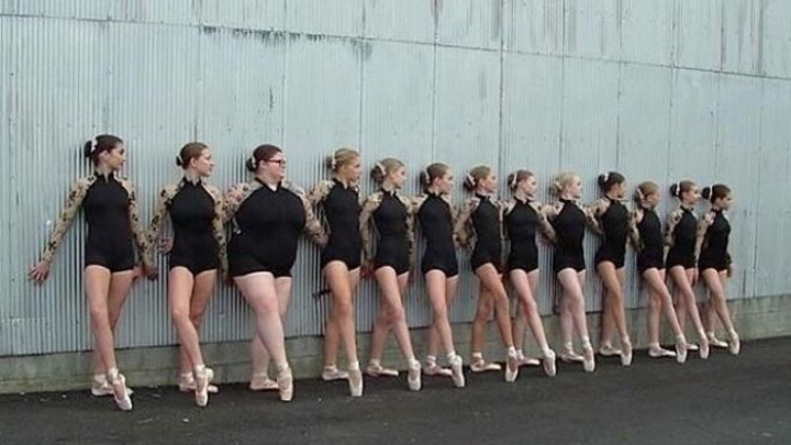 Тренировка 15-летней балерины.