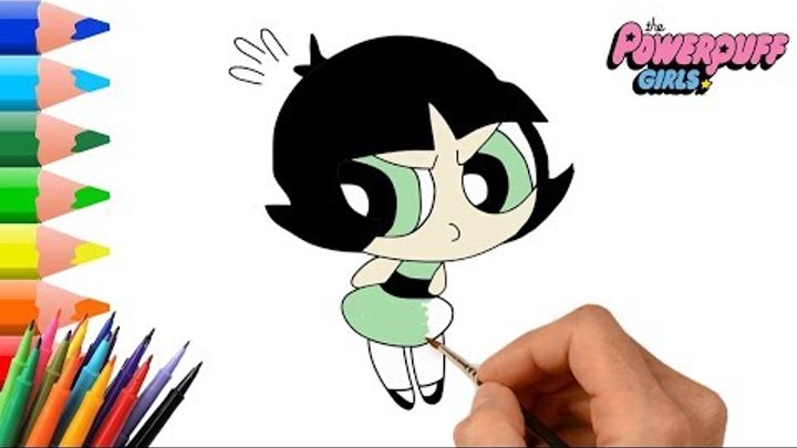 powerpuff girls rowdyruff boys | How to draw Brick Boomer Butch Blossom Bubbles | video for kids #4