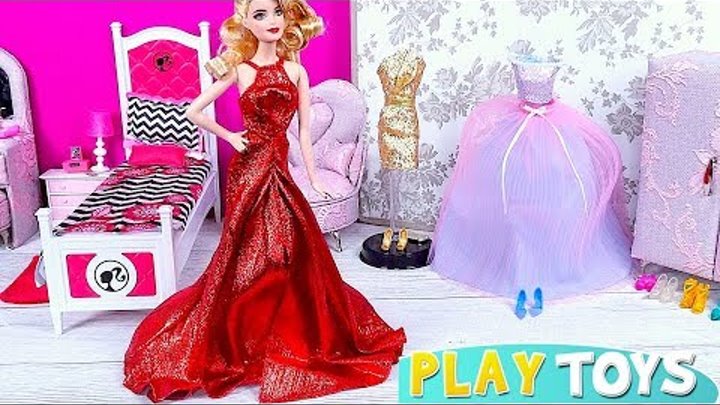 Play Barbie Girl Glam Gown Doll Clothes Dress Toys!