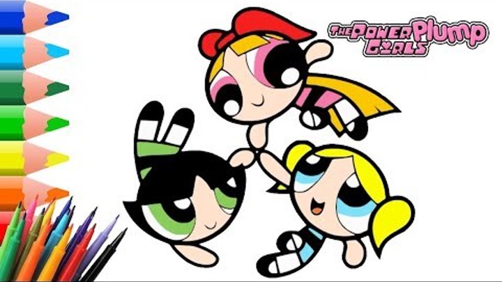 Powerpuff Girls Coloring Book Pages | Rowdyruff Boys Boomer Blossom Bubbles | Video for kids #6