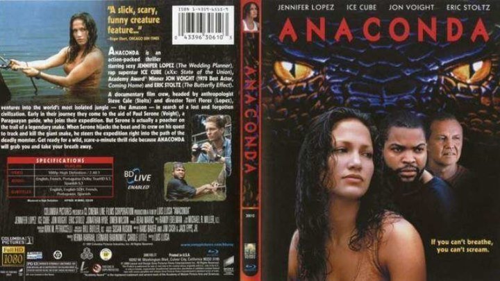 Анаконда HD(1997) 1080p.Ужасы,Боевик,Приключения
