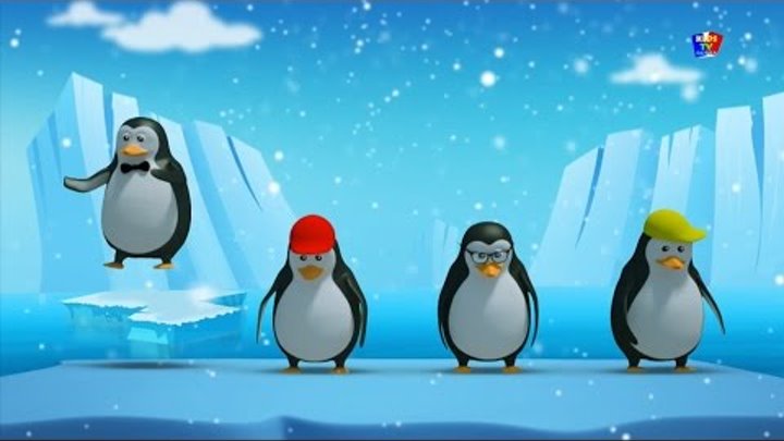 Пять маленьких пингвинов | Детские рифмы для детей | Five Little Penguins | Nursery Rhymes For Kids