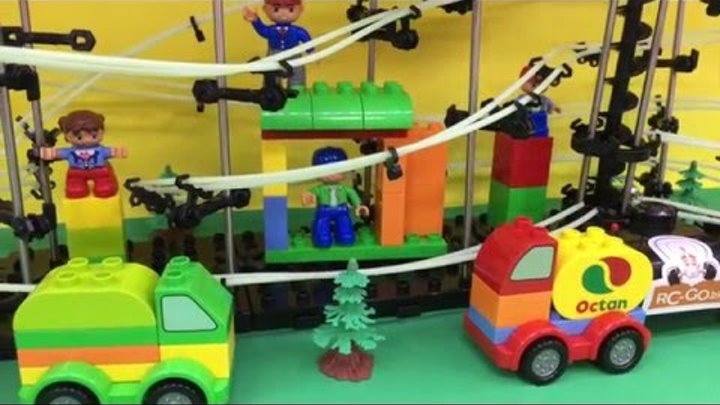 Лего Дупло. Играем в конструктор Лего и SpaceRail с машинками. Lego Duplo. Мультфильмы про машинки