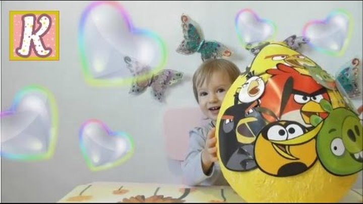 DIY Как сделать гигантское яйцо сюрприз Энгри Бёрдс. How to make gigant surprise egg Angry Birds.