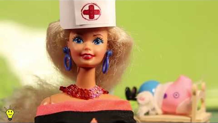 Свинка Пеппа Мультфильм. ДЖОРДЖА СБИЛА МАШИНА. Доктор Барби лечит. Peppa Pig. Barbie.