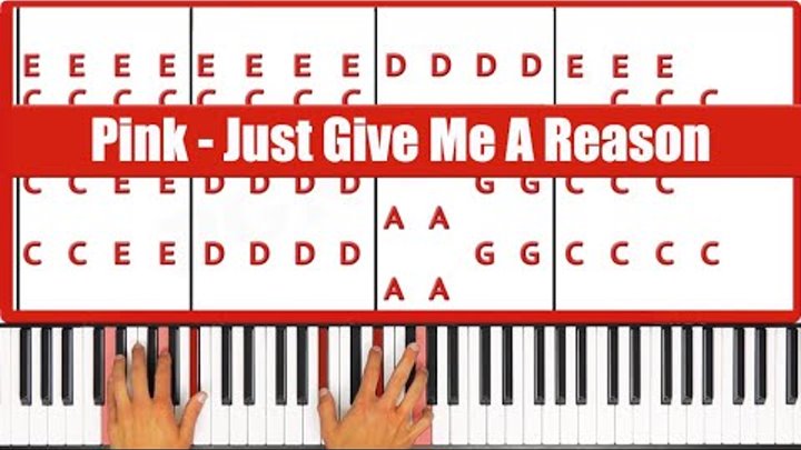 ♫ EASY - How To Play Just Give Me A Reason Pink Piano Tutorial Lesson - PGN Piano