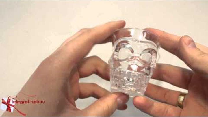 Светящиеся стаканы - Черепа (набор - 2 штуки)