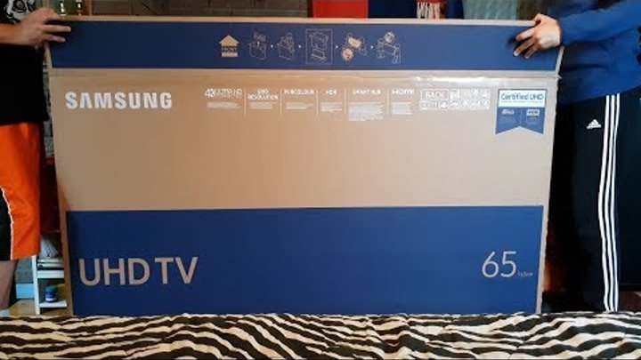 Samsung 65 Inch UHD LED Smart TV 4k UE65MU6175 Unboxing & Setup