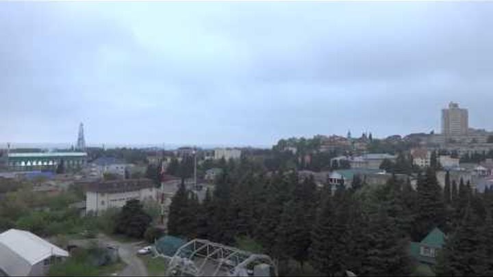 Туман ранним утром. t +14°C, вода t +13°C Лазаревское, погода 2 мая 2015 года, SOCHI RUSSIA