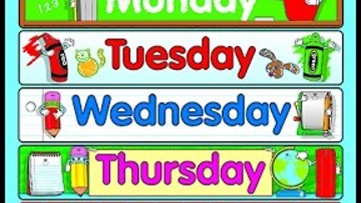 Английский детям. Дни недели на английском языке. Days of the week.