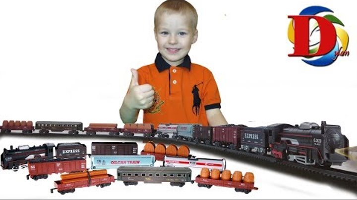 Железная дорога Мультик про Машинки Виды железнодорожного транспорта Поезд Паровозик Обзор игрушки