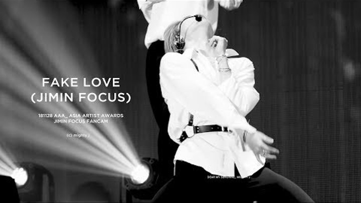 181128 AAA (Asia Artist Awards) BTS 방탄소년단 - FAKE LOVE JIMIN focus fancam 지민 직캠 (4K)