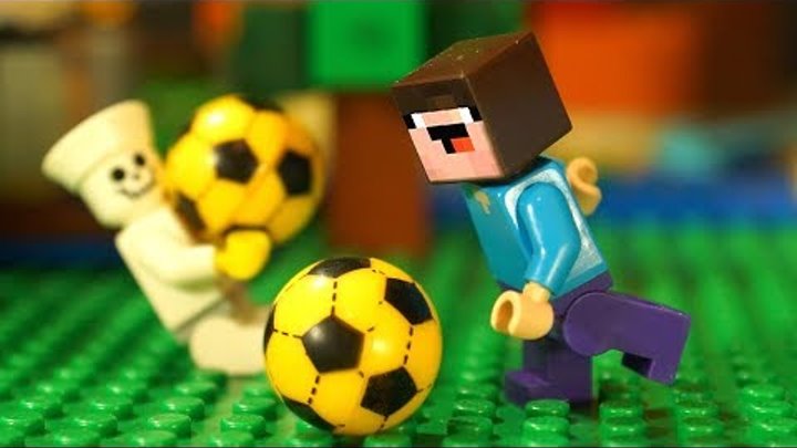 ФУТБОЛ ⚽️ Лего НУБик Майнкрафт Мультфильмы для Детей - LEGO Minecraft Мультики Анимация
