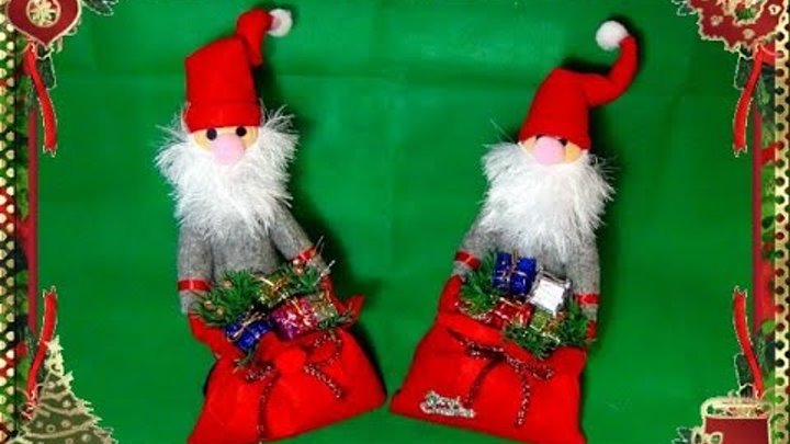 Проект "Новый Год" - Санта Клаус (Дед Мороз) из Фетра - Felt Santa Clause DIY