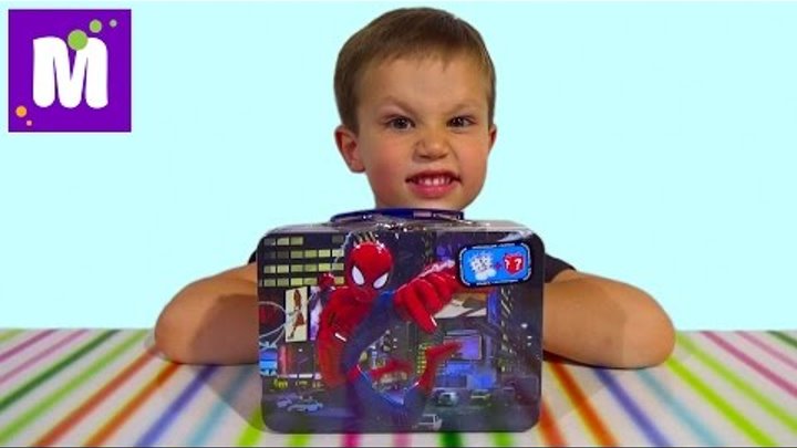 Человек-паук чемоданчик сюрприз распаковка Спайдермен Spider-man surprise box unboxing