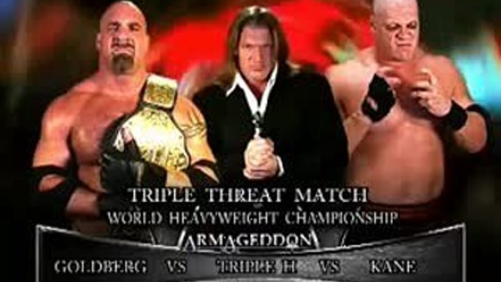Goldberg vs Triple H vs Kane 2003 HighLights