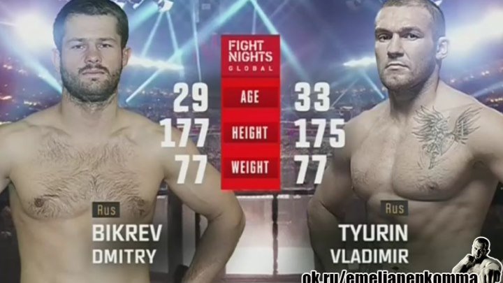 Дмитрий Бикрев vs. Владимир Тюрин. FIGHT NIGHTS "БИТВА 20"