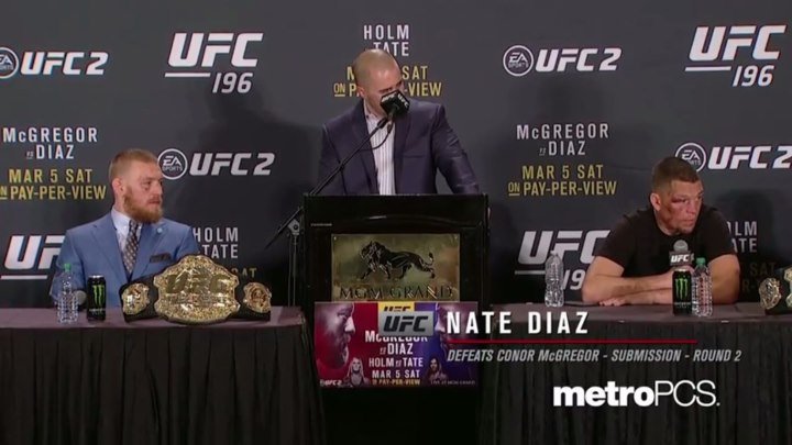 UFC Post-fight Press Conference Conor McGregor / Nate Diaz / Holly Holm / Miesha Tate