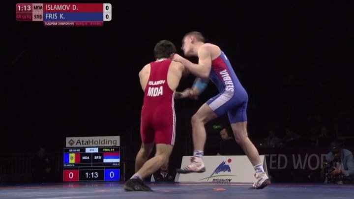 FELICITARI MOLDOVA!!! Prima medalie pentru echipa nationala de lupte a Moldovei la Campionatul European din Letonia: Donior Islamov 59 kg a luat bronzul la luptele greco-romane