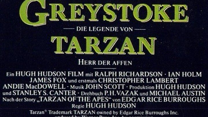 Грейстоук: Легенда о Тарзане 1984 Канал Кристофер Ламберт