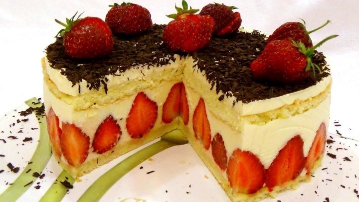 Торт "Фрезье" / Клубничный торт с нежнейшим кремом