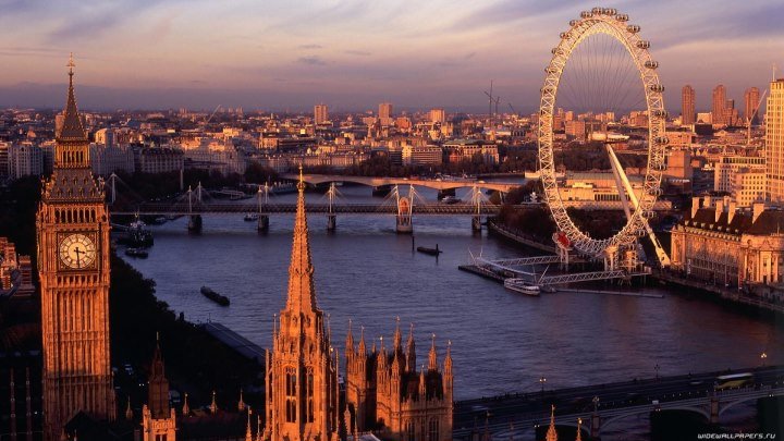 Лондон с высоты птичьего полета! Потрясающе! London Aerial Footage