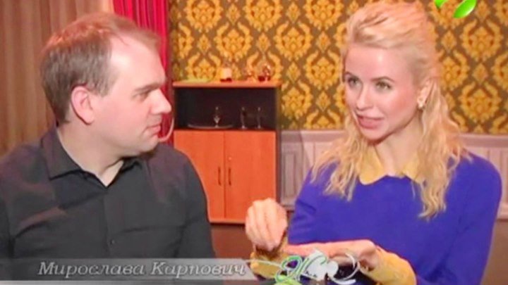 Мирослава Карпович в интервью с коллегами - актерами 10 .04. 16 г. в Новом Уренгое.