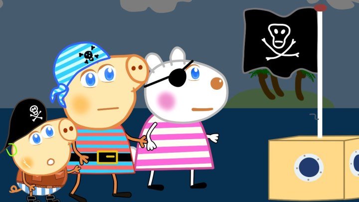 Свинка Пеппа и Пиратский Клад 1 серия мультики анимация