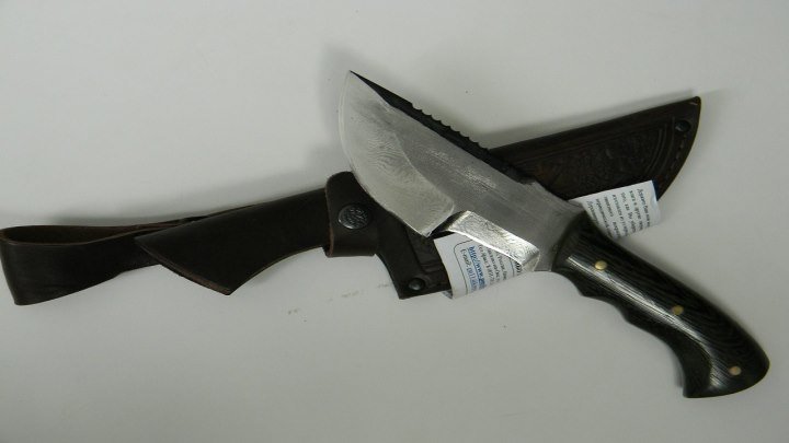 Нож Воитель из Дамасской стали (малый размер)