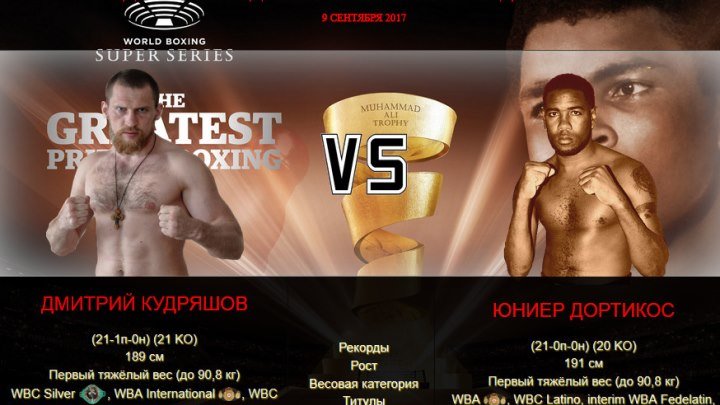 Дмитрий Кудряшов vs. Юниер Дортикос.Бокс.24.09.2017