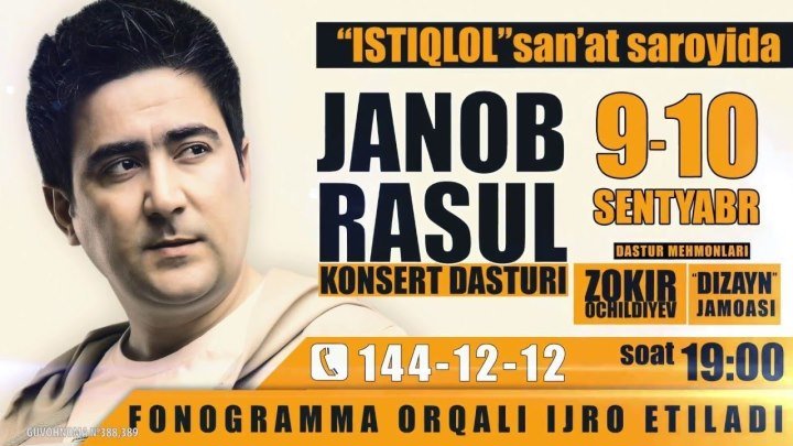 Janob Rasul - 2017-yilgi konsert dasturi _ Жаноб Расул - 2017-йилги концерт даст