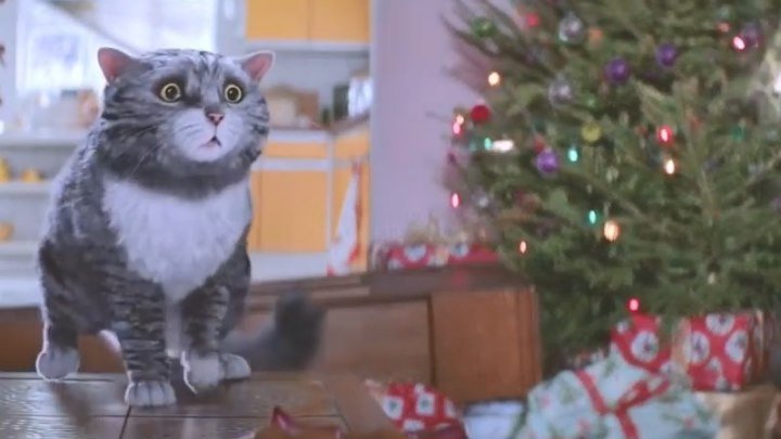 Короткометражный рождественский фильм про кота (с переводом)