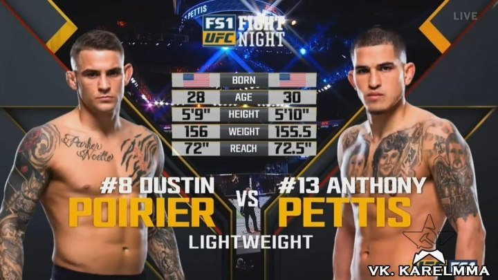 Дастин Порье vs.Энтони Петтис.UFC Fight Night 120