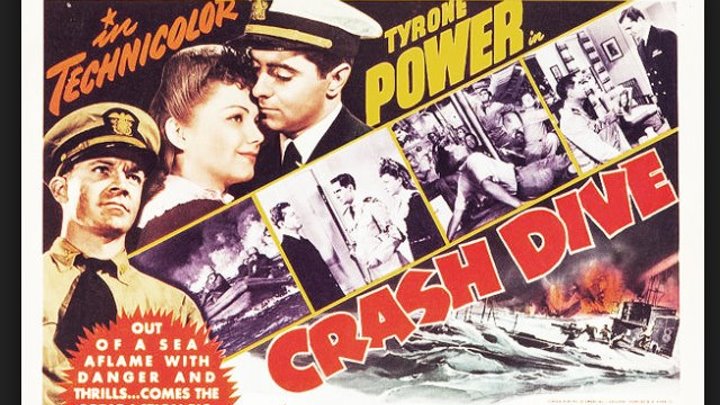 Crash Dive ( 1943) Tyrone Power, Anne Baxter, Dana Andrews, James Gleason, Harry Morgan, 720p Eng