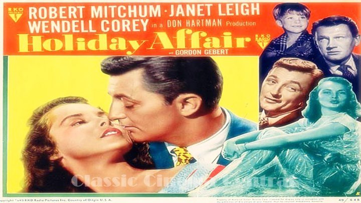 Holiday Affair (1949) Robert Mitchum, Janet Leigh, Wendell Corey