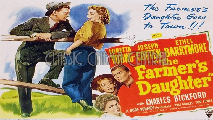 The Farmer's Daughter (1947) Loretta Young, Joseph Cotten, Ethel Barrymore, Charles Bickford