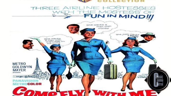 Come Fly With Me (1963) Dolores Hart, Hugh O'Brian, Karlheinz Böhm