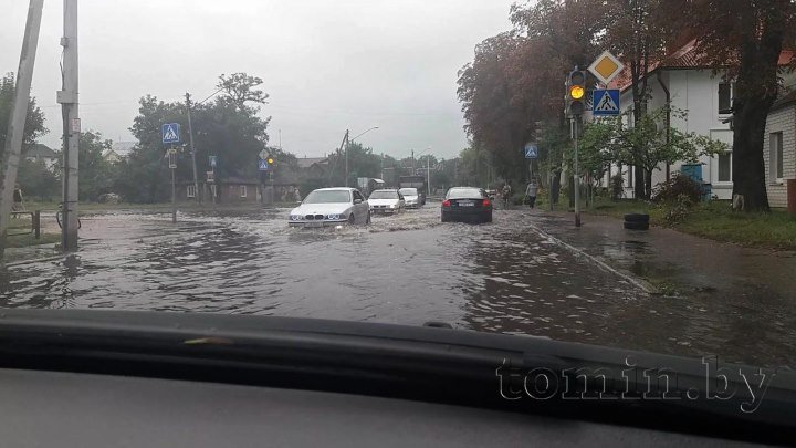 Сильный дождь снова затопил Брест. 25.08.18