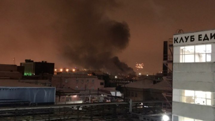 Пожар на складе пиротехники в Петербурге
