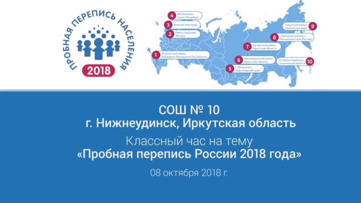 Классный час о ППН-2018 в СОШ №10 г. Нижнеудинск Иркутской области