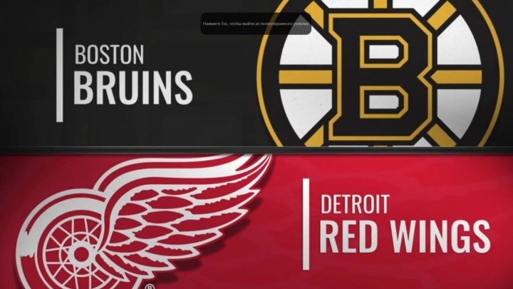 NHL Regular Season 2018-19 Detroit Red Wings-Boston Bruins