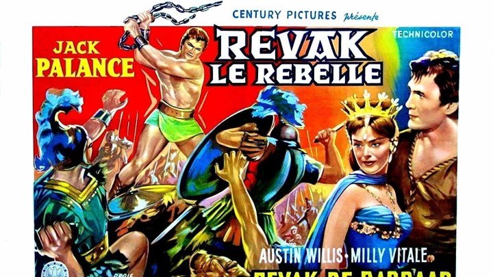 ASA 🎥📽🎬 Revak the Rebel (1960) a film directed by Rudolph Maté with Jack Palance, Milly Vitale, Guy Rolfe